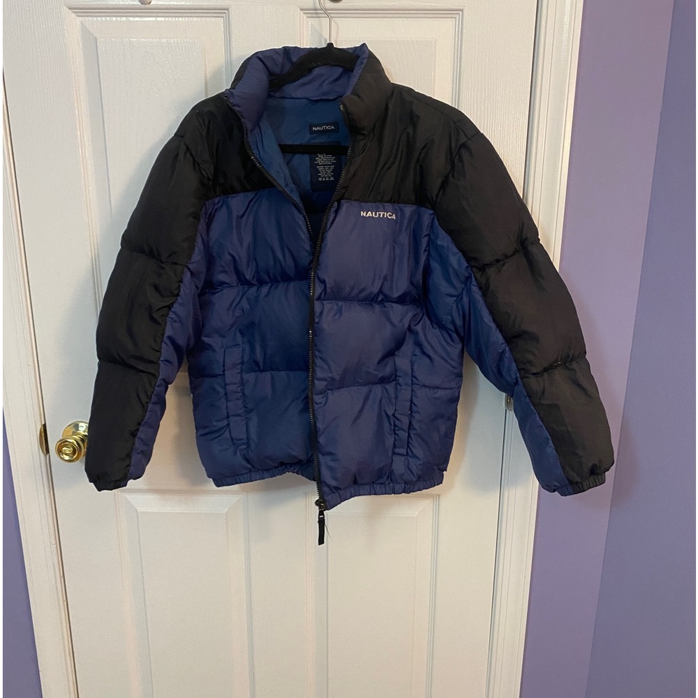 NWOT nautica blue and black puffer jacket